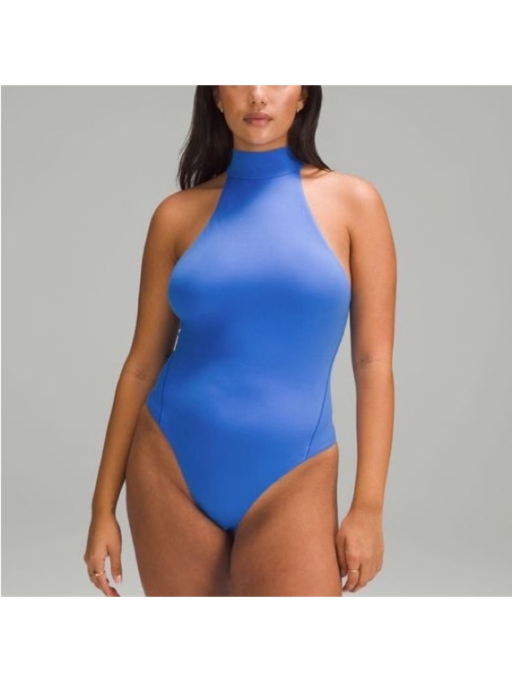 Lululemon Blue Wundermost
Ultra-soft Nulu Mock-neck
Bodysuit, Size XS